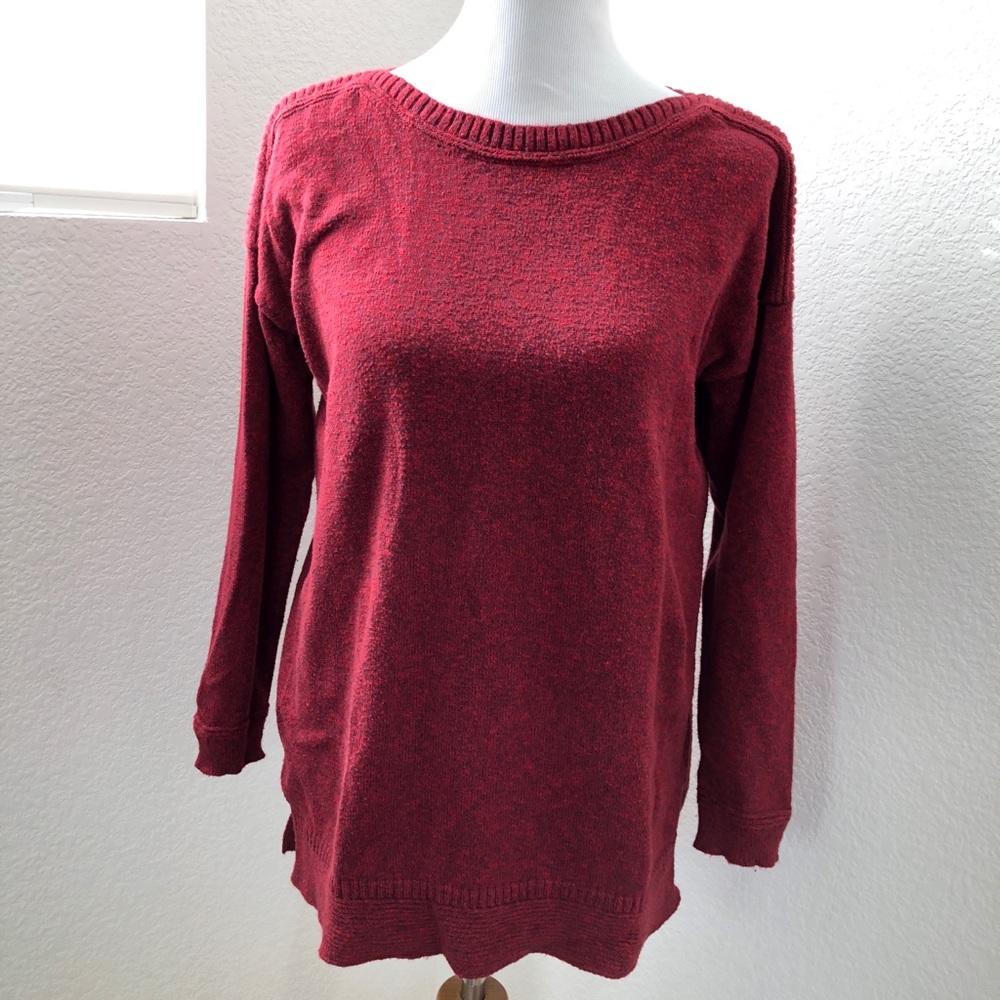 Red Long Sleeve Boatneck Sweater Old Navy
